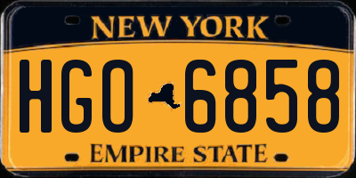 NY license plate HGO6858