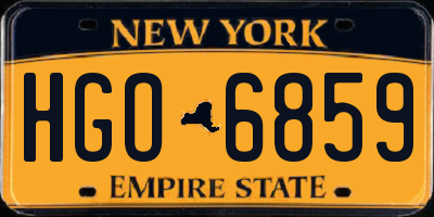 NY license plate HGO6859