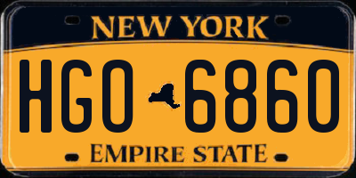 NY license plate HGO6860