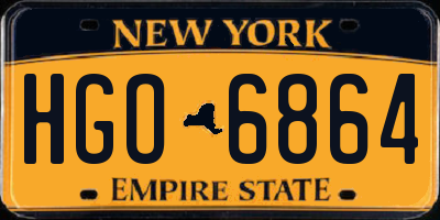 NY license plate HGO6864