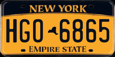 NY license plate HGO6865