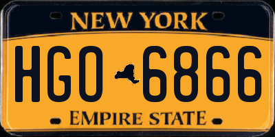 NY license plate HGO6866