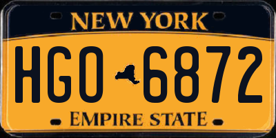 NY license plate HGO6872