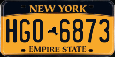 NY license plate HGO6873