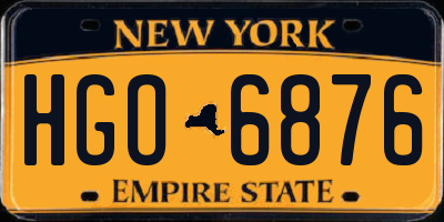 NY license plate HGO6876