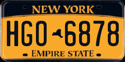 NY license plate HGO6878