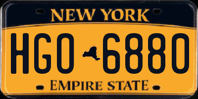 NY license plate HGO6880