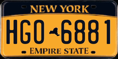 NY license plate HGO6881