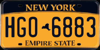 NY license plate HGO6883