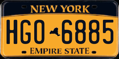 NY license plate HGO6885