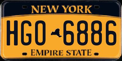 NY license plate HGO6886