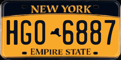 NY license plate HGO6887