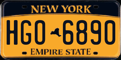 NY license plate HGO6890