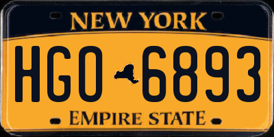 NY license plate HGO6893