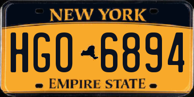 NY license plate HGO6894