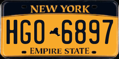 NY license plate HGO6897