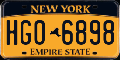 NY license plate HGO6898