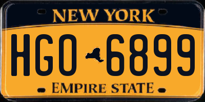 NY license plate HGO6899