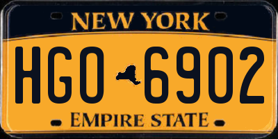 NY license plate HGO6902