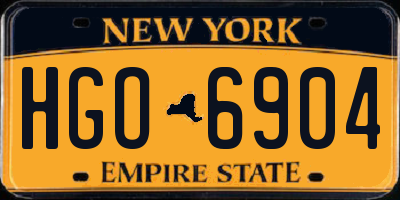 NY license plate HGO6904