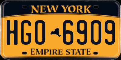 NY license plate HGO6909