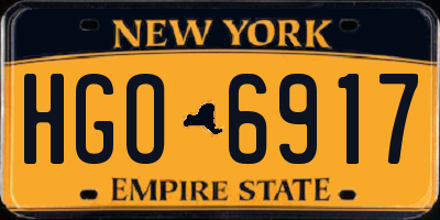 NY license plate HGO6917