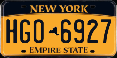 NY license plate HGO6927