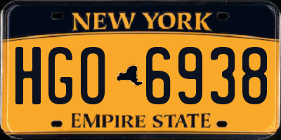NY license plate HGO6938