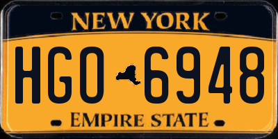 NY license plate HGO6948