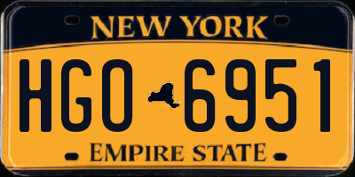 NY license plate HGO6951