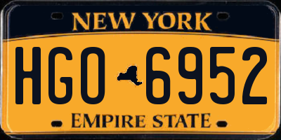 NY license plate HGO6952