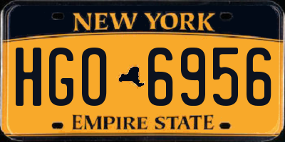 NY license plate HGO6956