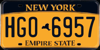 NY license plate HGO6957