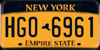 NY license plate HGO6961