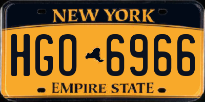 NY license plate HGO6966
