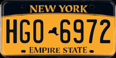 NY license plate HGO6972