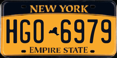NY license plate HGO6979