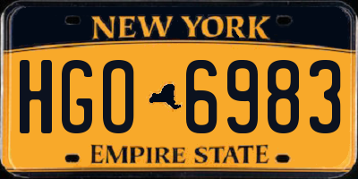 NY license plate HGO6983