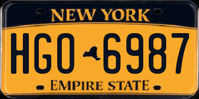 NY license plate HGO6987