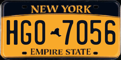 NY license plate HGO7056