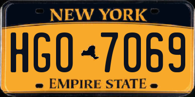 NY license plate HGO7069