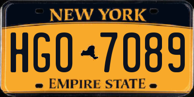NY license plate HGO7089
