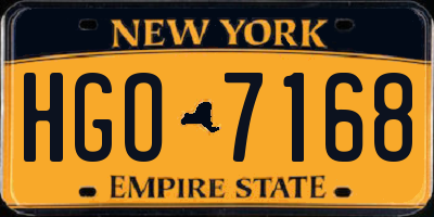 NY license plate HGO7168