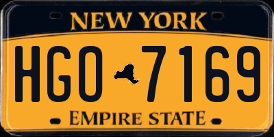 NY license plate HGO7169