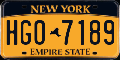 NY license plate HGO7189