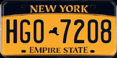 NY license plate HGO7208