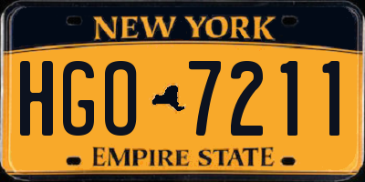 NY license plate HGO7211