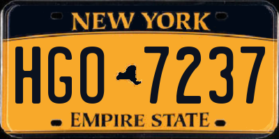 NY license plate HGO7237