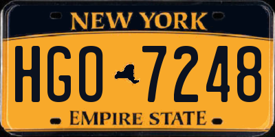 NY license plate HGO7248