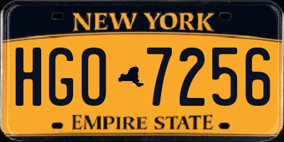 NY license plate HGO7256